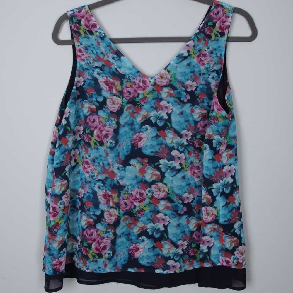Romeo & Juliet Couture Womens Floral Tank Top Size M Sleeveless Bloomcore Dainty